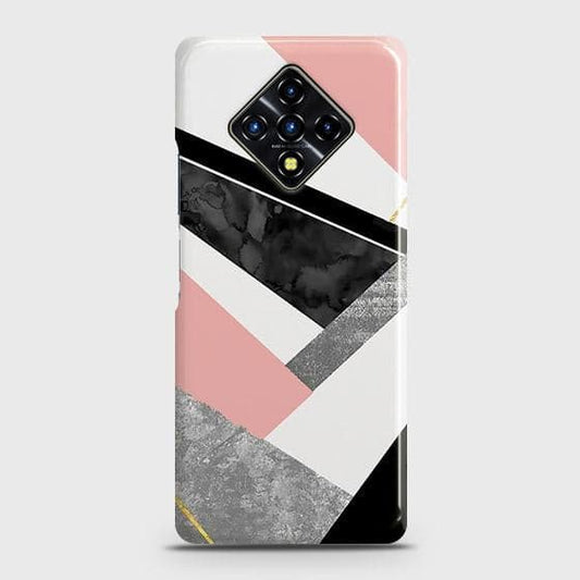 Infinix Zero 8 Cover - Matte Finish - Geometric Luxe Marble Trendy Printed Hard Case with Life Time Colors Guarantee