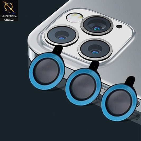 iPhone 14 Pro Max Camera Protector - Blue - Fluorescent Color Luminous Tempered camera Protector