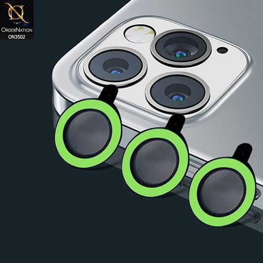 iPhone 14 Pro Max  Camera Protector - Green - Fluorescent Color Luminous Tempered camera Protector