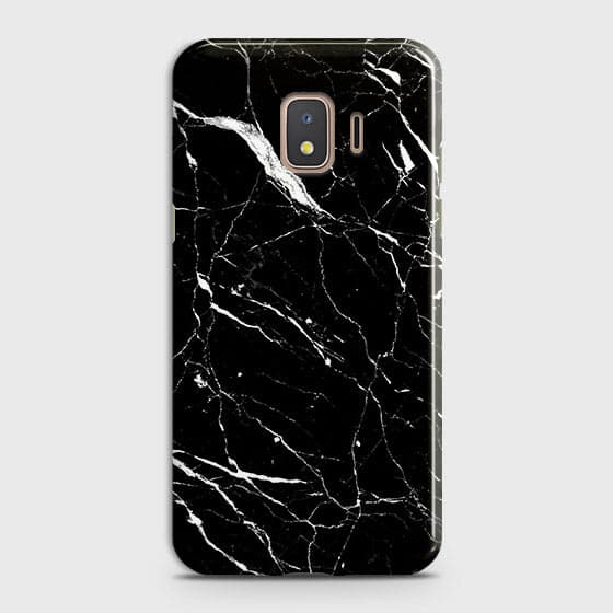 Samsung Galaxy J2 Core 2018 Cover - Trendy Black Marble Printed Hard Case with Life Time Colors Guarantee