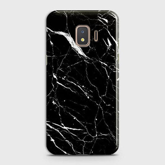 Samsung Galaxy J2 Core 2020 Cover - Trendy Black Marble Printed Hard Case with Life Time Colors Guarantee