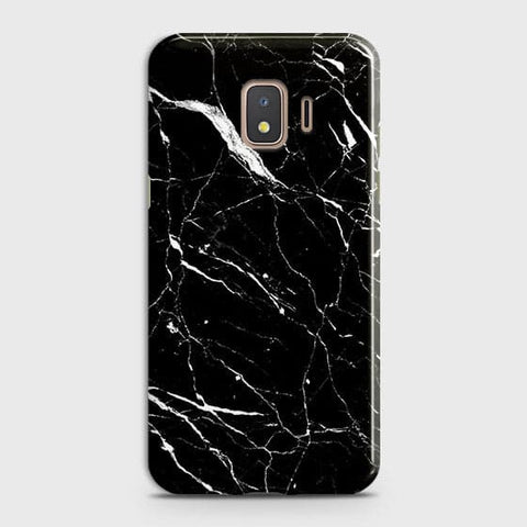 Samsung Galaxy J2 Core 2018 Cover - Trendy Black Marble Printed Hard Case with Life Time Colors Guarantee