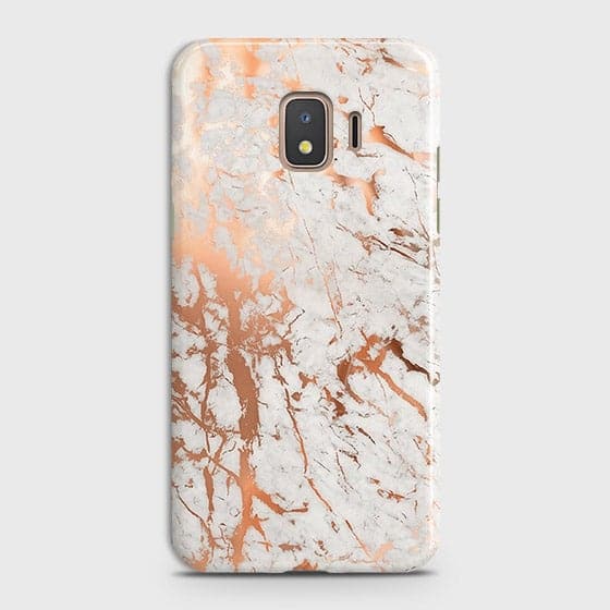 Samsung Galaxy J2 Core 2020 Cover - In Chic Rose Gold Chrome Style Printed Hard Case with Life Time Colors Guarantee