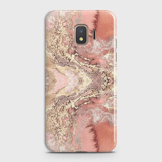 Samsung Galaxy J2 Core 2018 Cover - Trendy Chic Rose Gold Marble Printed Hard Case with Life Time Colors Guarantee