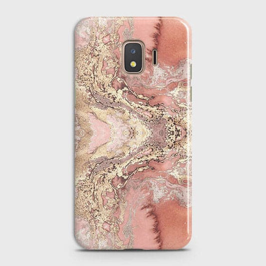 Samsung Galaxy J2 Core 2020 Cover - Trendy Chic Rose Gold Marble Printed Hard Case with Life Time Colors Guarantee