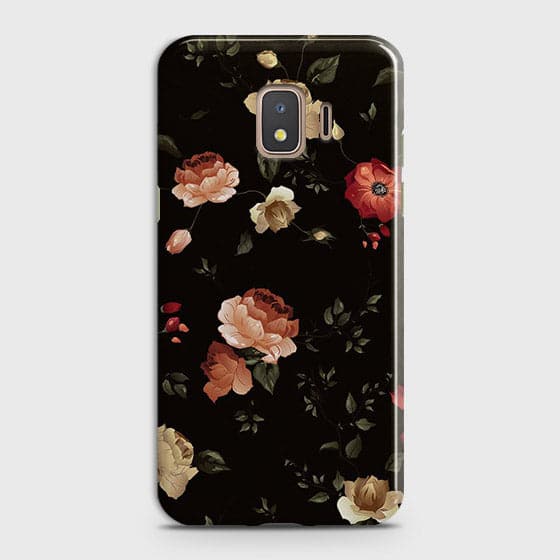 Samsung Galaxy J2 Core 2018 Cover - Matte Finish - Dark Rose Vintage Flowers Printed Hard Case with Life Time Colors Guarantee