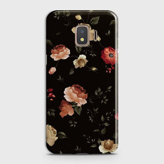 Samsung Galaxy J2 Core 2020 Cover - Matte Finish - Dark Rose Vintage Flowers Printed Hard Case with Life Time Colors Guarantee