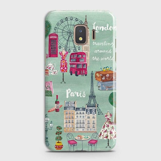 Samsung Galaxy J2 Core 2018 Cover - Matte Finish - London, Paris, New York ModernPrinted Hard Case with Life Time Colors Guarantee