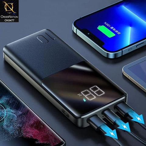 Black - Joyroom Star Series 2xUSB & 1xUSB-C 22.5W Power Bank - PD3.0, QC3.0 Capacity 10000 mah