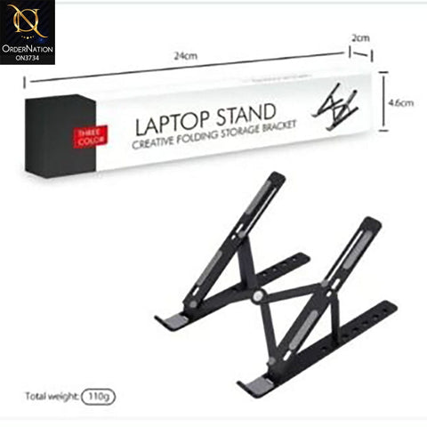 Laptop Stand Creative Folding Storage Bracket - Black