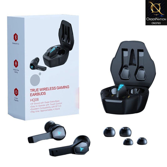 HQ08 TRUE WIRELESS GAMING EARBUDS- Black