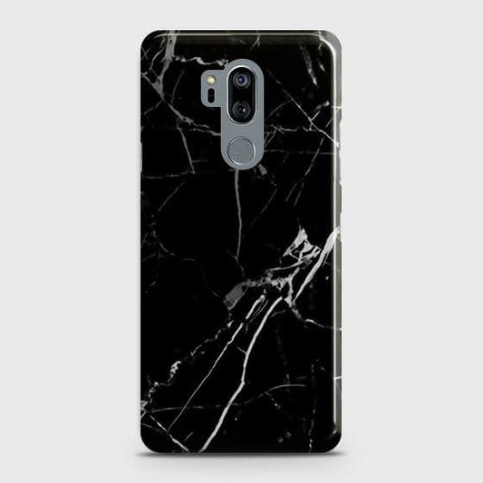 LG G7 ThinQ Cover - Black Modern Classic Marble Printed Hard Case with Life Time Colors Guarantee