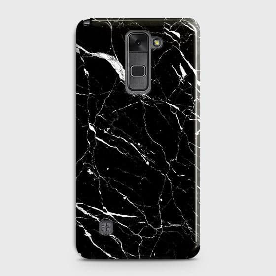 LG Stylus 2 / Stylo 2 Cover - Trendy Black Marble Printed Hard Case with Life Time Colors Guarantee