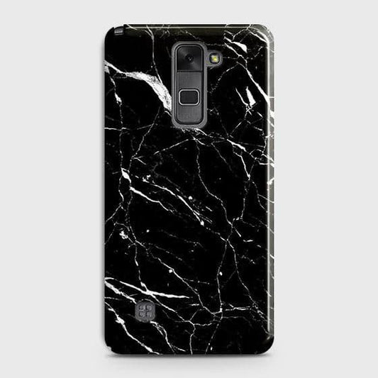 LG Stylus 2 / Stylo 2 Cover - Trendy Black Marble Printed Hard Case with Life Time Colors Guarantee