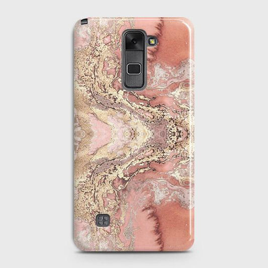 LG Stylus 2 / Stylo 2 Cover - Trendy Chic Rose Gold Marble Printed Hard Case with Life Time Colors Guarantee