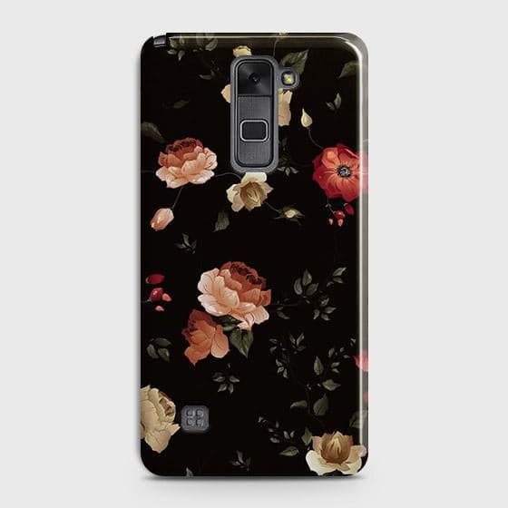 LG Stylus 2 / Stylus 2 Plus / Stylo 2 / Stylo 2 Plus Cover - Matte Finish - Dark Rose Vintage Flowers Printed Hard Case with Life Time Colors Guarantee