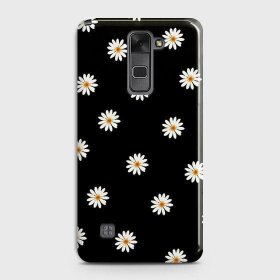 LG Stylus 2 / Stylus 2 Plus / Stylo 2 / Stylo 2 Plus Cover - Matte Finish - White Bloom Flowers with Black Background Printed Hard Case with Life Time Colors Guarantee