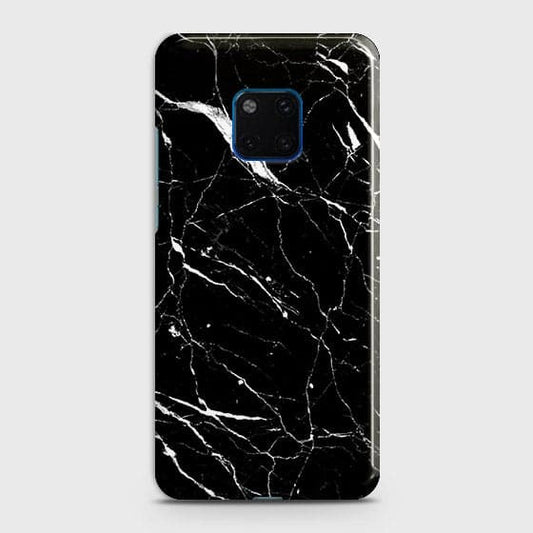 Huawei Mate 20 Pro Cover - Trendy Black Marble Printed Hard Case with Life Time Colors Guarantee