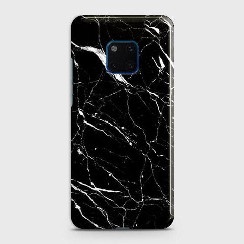 Huawei Mate 20 Pro Cover - Trendy Black Marble Printed Hard Case with Life Time Colors Guarantee