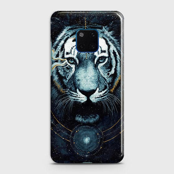 Huawei Mate 20 Pro Cover - Vintage Galaxy Tiger Printed Hard Case with Life Time Colors Guarantee