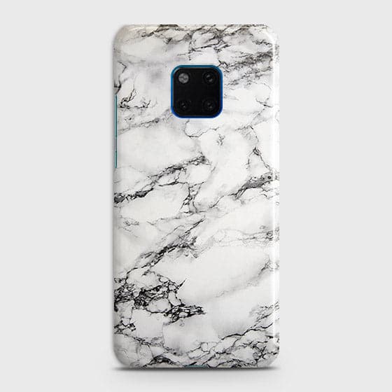 Huawei Mate 20 Pro Cover - Matte Finish - Trendy Mysterious White Marble Printed Hard Case with Life Time Colors Guarantee