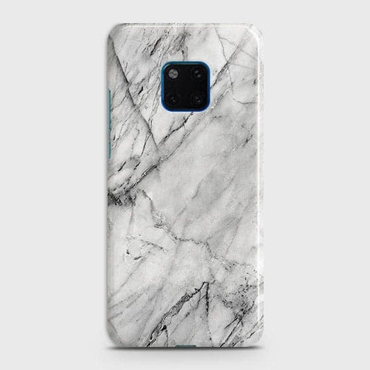 Huawei Mate 20 Pro Cover - Matte Finish - Trendy White Floor Marble Printed Hard Case with Life Time Colors Guarantee - D2