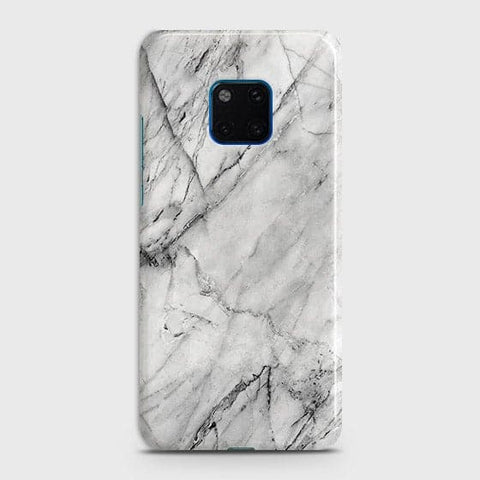 Huawei Mate 20 Pro Cover - Matte Finish - Trendy White Floor Marble Printed Hard Case with Life Time Colors Guarantee - D2