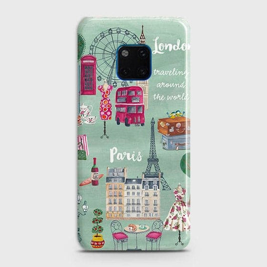 Huawei Mate 20 Pro Cover - Matte Finish - London, Paris, New York ModernPrinted Hard Case with Life Time Colors Guarantee