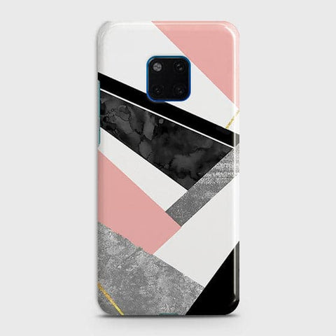 Huawei Mate 20 Pro Cover - Matte Finish - Geometric Luxe Marble Trendy Printed Hard Case with Life Time Colors Guarantee b63