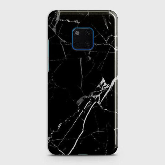 Huawei Mate 20 Pro Cover - Black Modern Classic Marble Printed Hard Case with Life Time Colors Guarantee