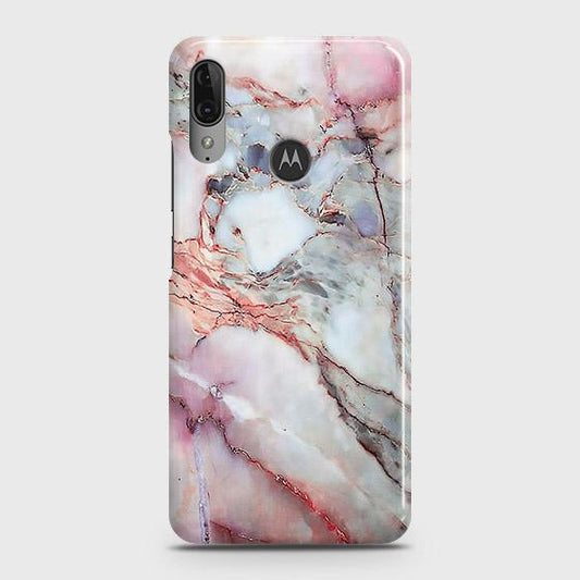 Motorola Moto E6 Plus Cover - Violet Sky Marble Trendy Printed Hard Case with Life Time Colors Guarantee