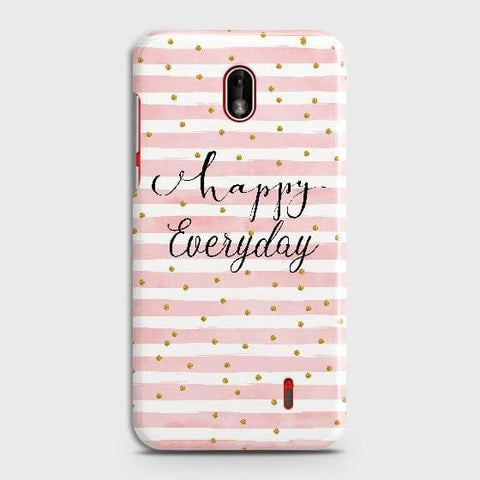 Nokia 1 Plus Cover - Trendy Happy Everyday Printed Hard Case with Life Time Colors Guarantee