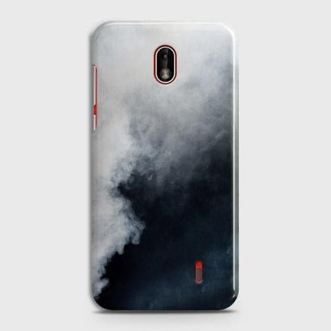 Nokia 1 Plus Cover - Matte Finish - Trendy Misty White and Black Marble Printed Hard Case with Life Time Colors Guarantee