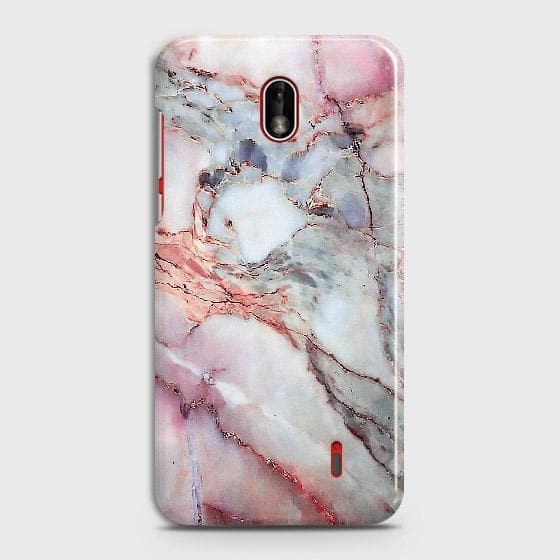 Nokia 1 Plus Cover - Violet Sky Marble Trendy Printed Hard Case with Life Time Colors Guarantee