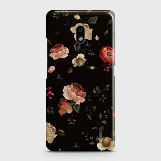 Nokia 2.2 Cover - Matte Finish - Dark Rose Vintage Flowers Printed Hard Case with Life Time Colors Guarantee