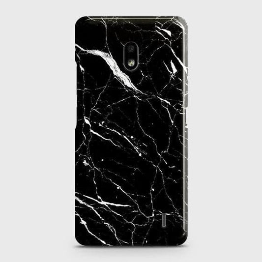 Nokia 2.2 Cover - Trendy Black Marble Printed Hard Case with Life Time Colors Guarantee