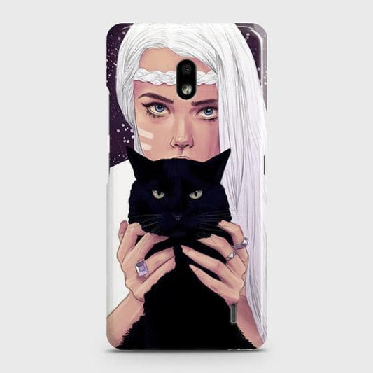 Nokia 2.2 Cover - Trendy Wild Black Cat Printed Hard Case with Life Time Colors Guarantee