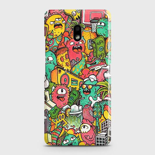 Nokia 2.2 Cover - Matte Finish - Candy Colors Trendy Sticker Collage Printed Hard Case with Life Time Colors Guarantee