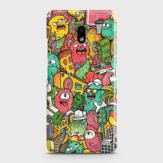 Nokia 2.2 Cover - Matte Finish - Candy Colors Trendy Sticker Collage Printed Hard Case with Life Time Colors Guarantee