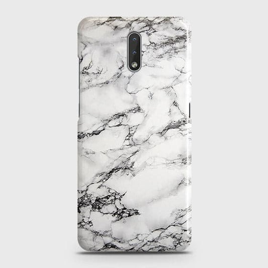 Nokia 2.3 Cover - Matte Finish - Trendy Mysterious White Marble Printed Hard Case with Life Time Colors Guarantee
