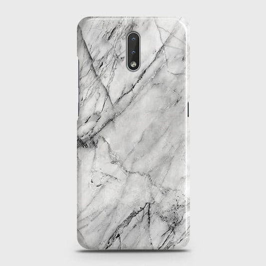 Nokia 2.3 Cover - Matte Finish - Trendy White Floor Marble Printed Hard Case with Life Time Colors Guarantee - D2