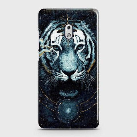 Nokia 2.1 Cover - Vintage Galaxy Tiger Printed Hard Case with Life Time Colors Guarantee