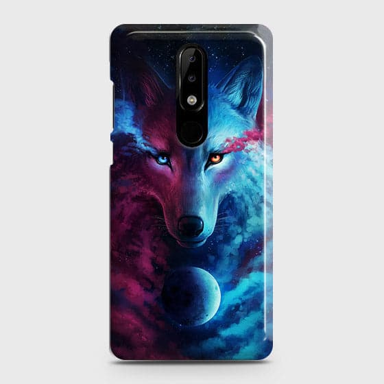 Nokia 3.1 Plus Cover - Infinity Wolf Trendy Printed Hard Case with Life Time Colors Guarantee