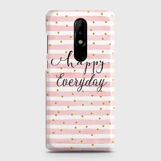 Nokia 3.1 Plus Cover - Trendy Happy Everyday Printed Hard Case with Life Time Colors Guarantee B77