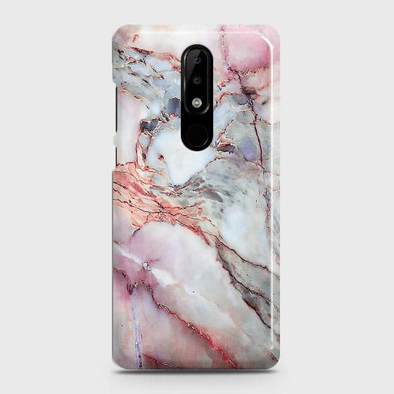 Nokia 3.1 Plus Cover - Violet Sky Marble Trendy Printed Hard Case with Life Time Colors Guarantee