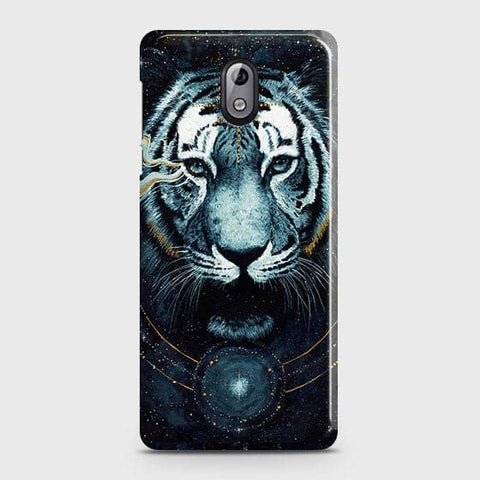 Nokia 3.1 Cover - Vintage Galaxy Tiger Printed Hard Case with Life Time Colors Guarantee