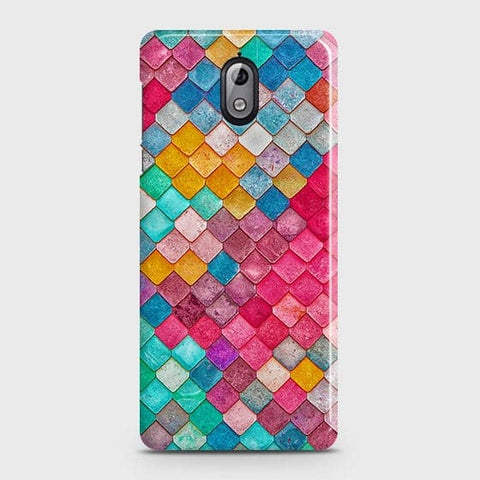 Nokia 3.1 Cover - Chic Colorful Mermaid Printed Hard Case with Life Time Colors Guarantee