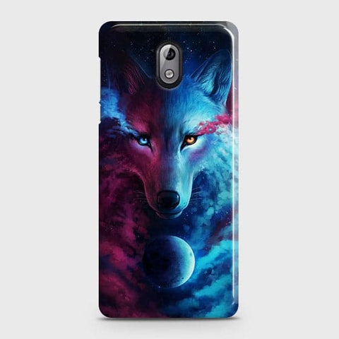 Nokia 3.1 Cover - Infinity Wolf Trendy Printed Hard Case with Life Time Colors Guarantee