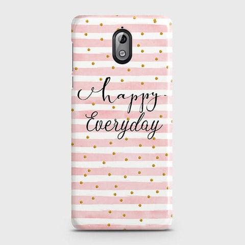 Nokia 3.1 Cover - Trendy Happy Everyday Printed Hard Case with Life Time Colors Guarantee