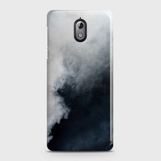 Nokia 3.1 Cover - Matte Finish - Trendy Misty White and Black Marble Printed Hard Case with Life Time Colors Guarantee